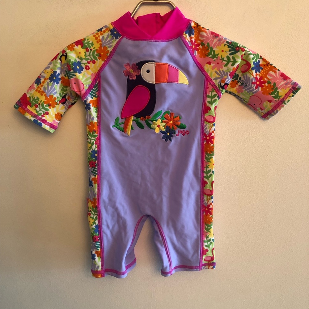 Jojo Maman Bebe Toucan Rashguard onepiece 0-6M